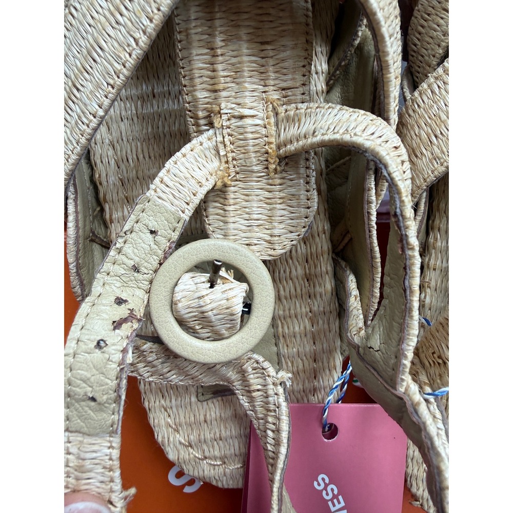 Farm Rio raffia zigzag sandals NEW size 9 fisherman - Picture 7 of 7